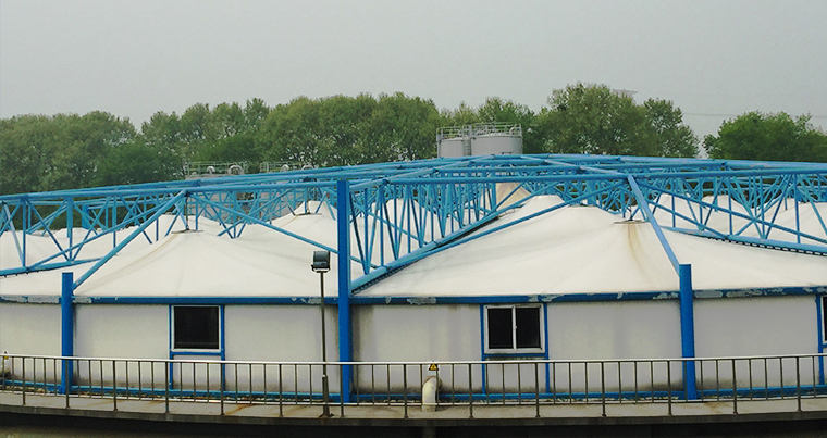 Ding qiao sewage treatment plant was installed in the summer of 14 years